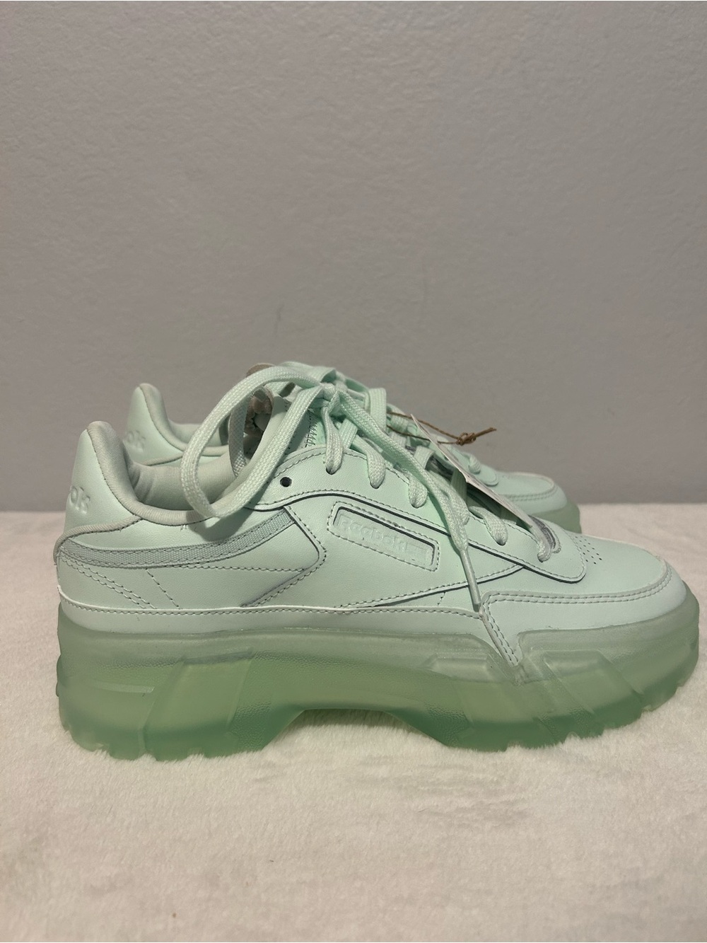 Reebok  Cardi-B Club C SneakerAqua Dust Green Color Sneakers Size 7.5 NWT